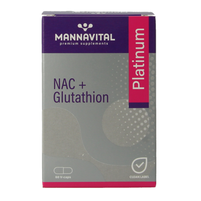 NAC + glutathion platinum 60 Vegetarische capsules