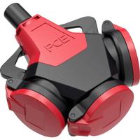 PC Electric 243712-sr 3-voudige koppeling Rubber 250 V Rood IP54 - thumbnail