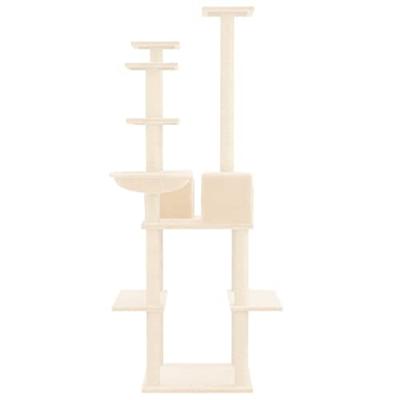 VidaXL Kattenmeubel met sisal krabpalen 167 cm crèmekleurig