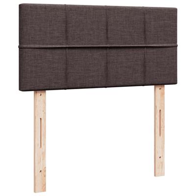 Boxspring met matras stof donkerbruin 90x200 cm - thumbnail