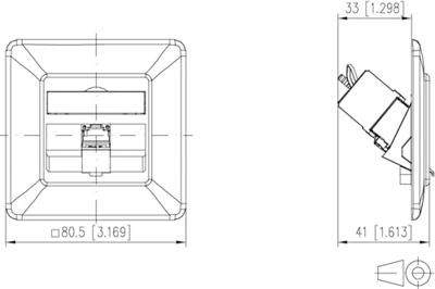 Metz Connect 130B11D11002-E Netwerkdoos Inbouw (in muur) Inzet met centraalstuk en frame CAT 6A 1 poort Zuiver wit