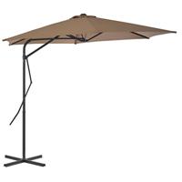 VidaXL Parasol met stalen paal 300 cm taupe - thumbnail