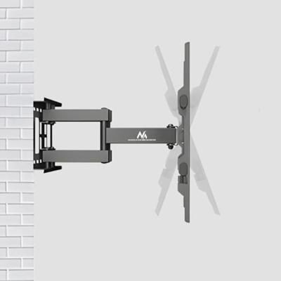 Maclean TV beugel, max VESA 600x400, 32-85", 60kg, horizontale en verticale hoekverstelling, profiel 65-390mm, zwart, MC-789 - thumbnail