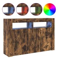 Dressoir Gerookt eiken 116 x 30 x 75 cm Bewerkt hout - thumbnail