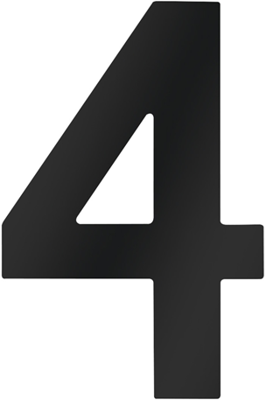 Metafranc huisnummer 4 120mm zwart - wu0424637