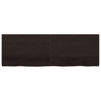 Tafelblad 180x60x4 cm behandeld massief eikenhout donkergrijs - thumbnail