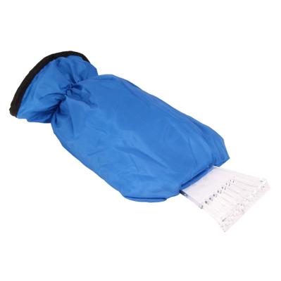 Ijskrabber met handschoen