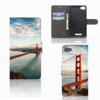 Wiko Lenny 2 Flip Cover Golden Gate Bridge - thumbnail