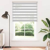 VidaXL Zebra rolgordijn 150x230 cm stofbreedte 145,9 cm lichtgrijs - thumbnail