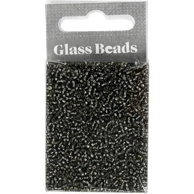 Creativ Company Rocailles, d 1,7 mm, afm 15/0, gatgrootte 0,5-0,8 mm, grey green, 25 gr/ 1 doos - thumbnail