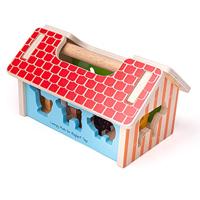Bigjigs houten boerderij vorm sorteerbox - thumbnail