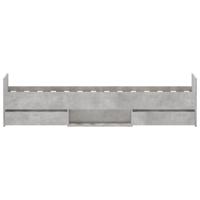 Bedframe met hoofd- en voeteneinde betongrijs 75x190 cm - thumbnail