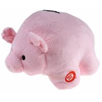 Tender Toys spaarvarken Piggy Bank pluche 17 cm roze - thumbnail