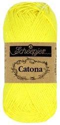 Scheepjes Catona 50g - 601 Neon Yellow - Haakgaren / Breigaren