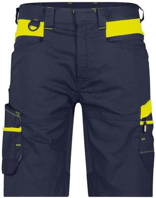 DASSY werkshort manilla nachtblauw/fluorgeel 64