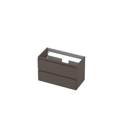 INK - Onderkast 2 Laden Greeploos Gelakt - 800x400x520 Mm - Mat Taupe