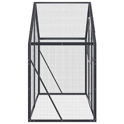 VidaXL Volière 179x100x185 m aluminium antracietkleurig VidaXL Volière 179x100x185 m aluminium antracietkleurig