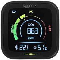 Sygonix Thermo- en hygrometer met CO2-aanduiding Zwart - thumbnail
