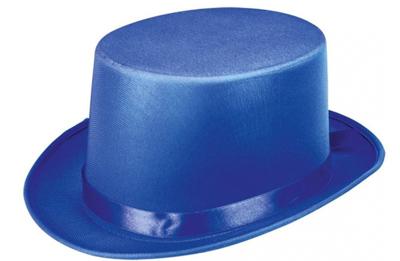 Blauwe hoge hoed