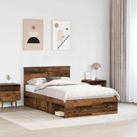 Bedframe met hoofdeinde Oudhout 120 x 190 cm Massief grenenhout - thumbnail