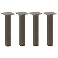 Salontafelpoten 4 st 30-32 cm staal naturel - thumbnail