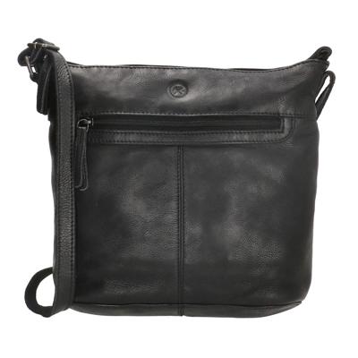 Hide & stitches paint rock shoulder bag-Black