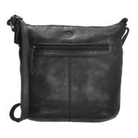 Hide & stitches paint rock shoulder bag-Black - thumbnail