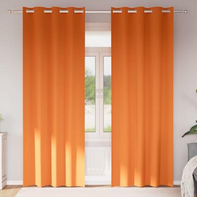 VidaXL Zwart-out gordijnen met ringen 2 pcs feloranje 245 x 140 cm
