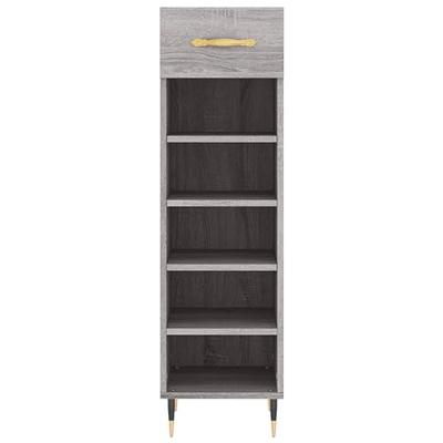 Schoenenkast 30x35x105 cm bewerkt hout grijs sonoma eikenkleur