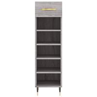 Schoenenkast 30x35x105 cm bewerkt hout grijs sonoma eikenkleur - thumbnail