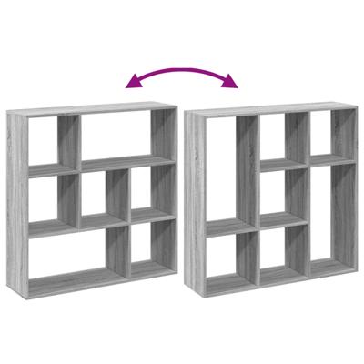 Boekenkast 102x29x143 cm bewerkt hout grijs sonoma eikenkleurig
