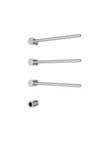 Hotbath &MORE set van 3 rails RARH50 ROUND 50 cm met separate schakelaar en inbouw element Chroom (RARH50-3CR) - thumbnail