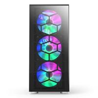 MONTECH X3 Glass Midi-tower Gaming-behuizing Zwart - thumbnail
