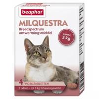 Beaphar Milquestra Ontwormingsmiddel voor de kat (tabletten) 4 tabletten - thumbnail