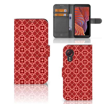 Samsung Galaxy Xcover 5 | Telefoon Hoesje | Batik Rood Samsung Galaxy Xcover 5 | Telefoon Hoesje | Batik Rood