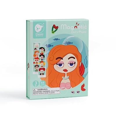 Classic World world magneetkoffer foto gezichten blauw