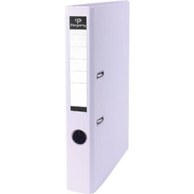 Pergamy ordner, voor ft A4, uit PP en papier, zonder beschermrand, rug van 5 cm, wit