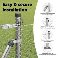 VidaXL Afrasteringspaal zilver 25 x 1 m (25 mm gaas) staal - thumbnail