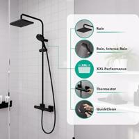 Hansgrohe Regendouche set Vernis Shape Showerpipe 230 1 Jet met Douchethermostaat Mat Zwart - thumbnail