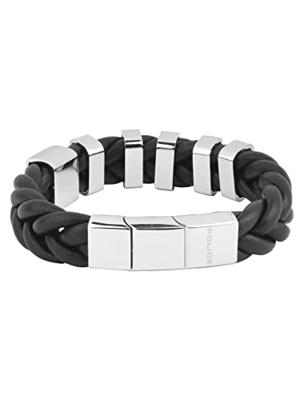 Police Leer 19 cm Heren armband