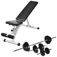 Trainingsbank met halterset 30,5 kg - thumbnail