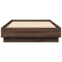 Bedframe bewerkt hout bruin eikenkleur 100x200 cm - thumbnail