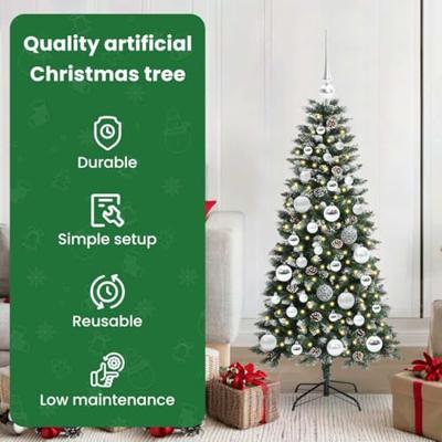 Kunstkerstboom met 150 LED Groen 120 cm PVC en Plastic en Staal