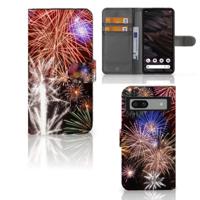 Google Pixel 7A | Wallet Case | met Pasjes | Vuurwerk - thumbnail