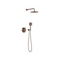 Thermostatische Inbouwdoucheset Wandarm MAY Inbouw Geborsteld Mat Koper Pvd - thumbnail