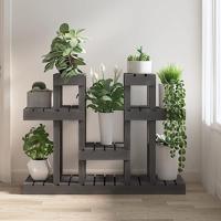 Plantenstandaard grijs 104,5x25x77,5 cm massief grenenhout - thumbnail