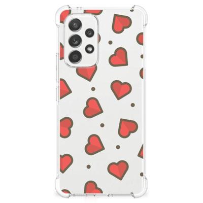 Samsung Galaxy A53 5G Doorzichtige Silicone Hoesje Hearts Samsung Galaxy A53 5G Doorzichtige Silicone Hoesje Hearts