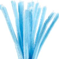 Creativ Company Chenille, l: 30 cm, dikte 15 mm, blauw, 15 stuk/ 1 doos - thumbnail