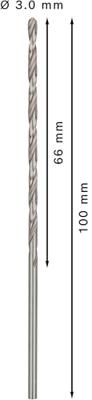 Bosch Accessories 2608596812 HSS Metaal-spiraalboor 3 mm Gezamenlijke lengte 100 mm Geslepen DIN 340 Cilinderschacht 5 stuk(s)