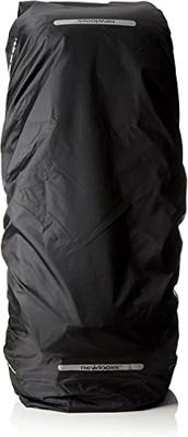 New looxs regenhoes dubbel - zwarte waterdichte polyester fietstas - reflectie - 40x97 cm